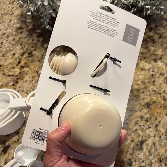 KitchenAid White Measuring Set with Floral utensil holder - Picture 9 of 10